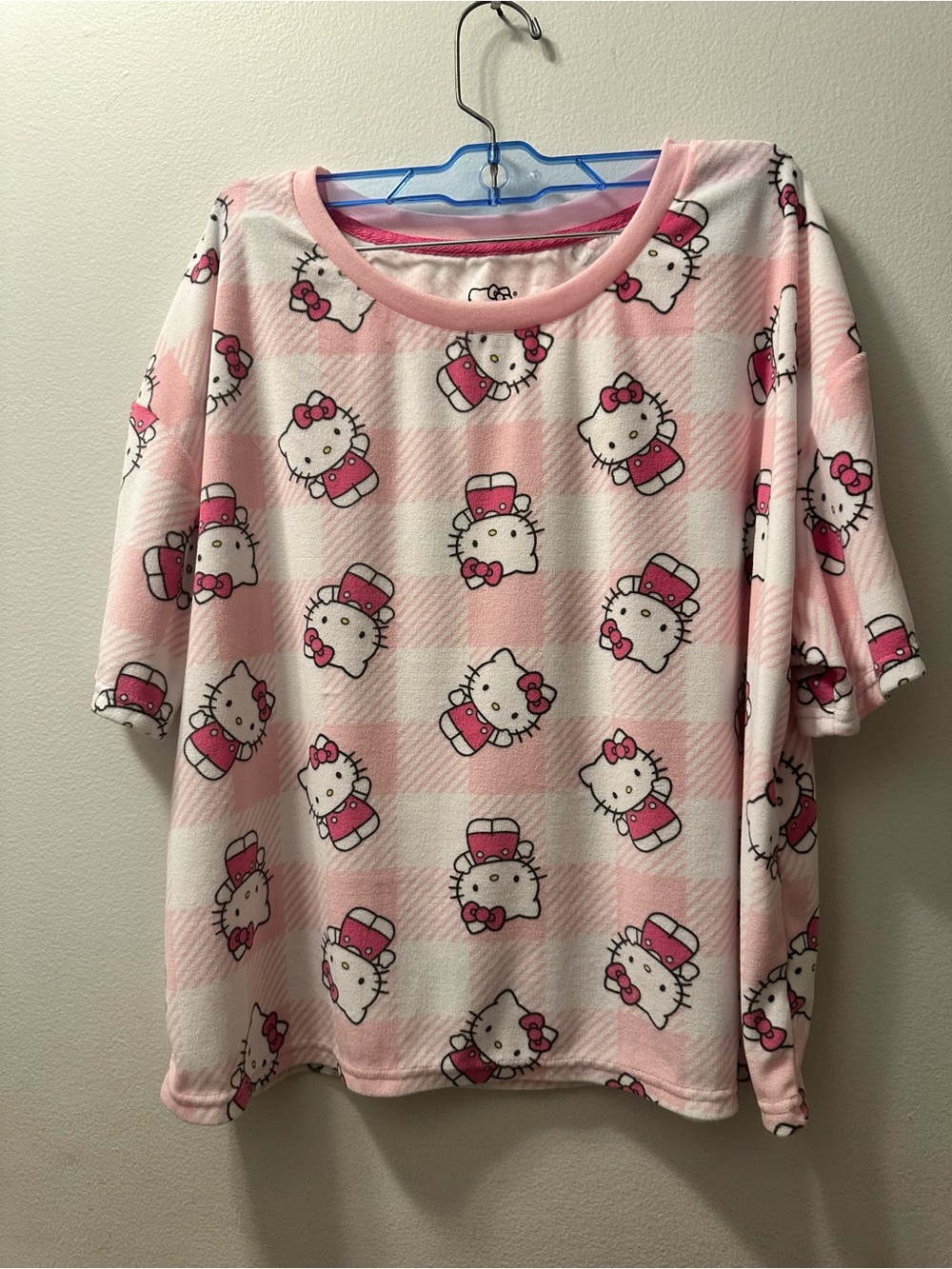 Hello Kitty Pink Plaid Short-Sleeve Top so soft!